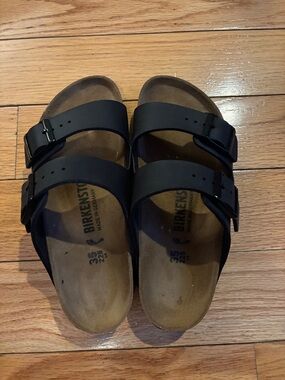 Birkenstock Black Arizona Two-Strap Sandals